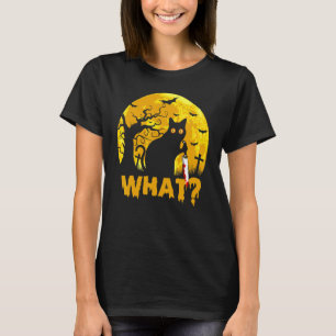 Murderous Cat with Knife Halloween Cat Haunted Ki T-Shirt