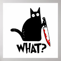 Murderous Cat With Knife