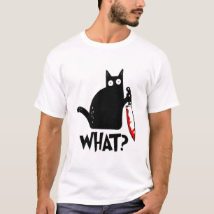 Murderous Cat With Knife T-Shirt