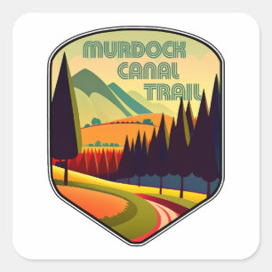 Murdock Canal Trail Utah Colours Square Sticker