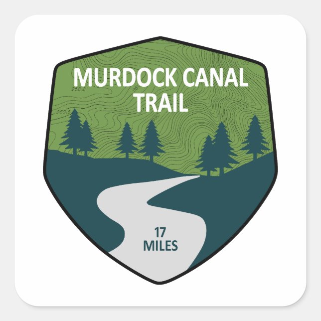 Murdock Canal Trail Utah Square Sticker (Front)