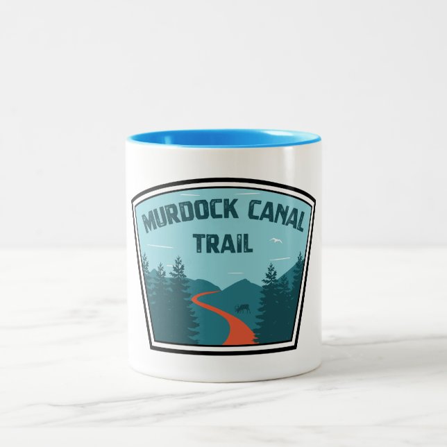Murdock Canal Trail Utah Two-Tone Coffee Mug (Center)
