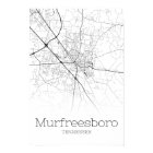 Murfreesboro Map - Tennessee - City Map Poster