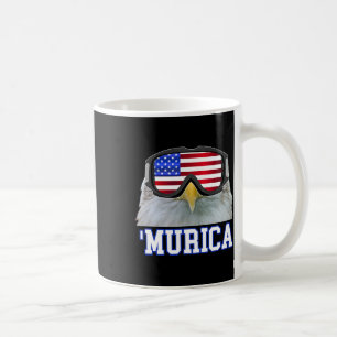 Murica American Flag Shirt Ski Skiing Snowboarding Coffee Mug