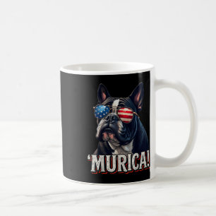 Murica Bulldog 4th Of July American Flag Patriotic Coffee Mug