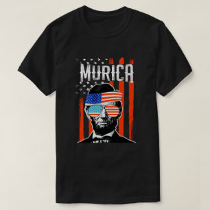 Murica Funny Abe Lincoln 4th of July Party America T-Shirt