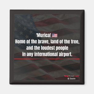 'Murica! Funny Patriotic Fridge Magnet - 250th