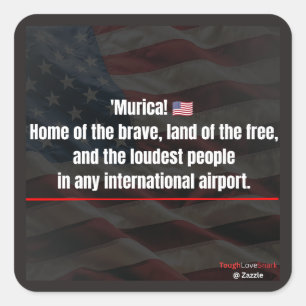 'Murica! Funny Patriotic Sticker