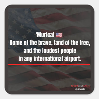 'Murica! Funny Patriotic Sticker