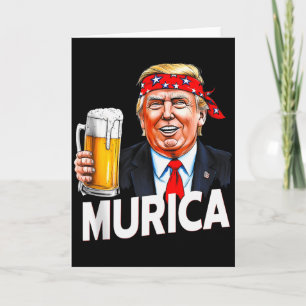 Murica Make Christmas Great Again Funny Trump Drin Card