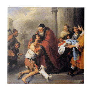 Murillo -- Return of the Prodigal Son Ceramic Tile