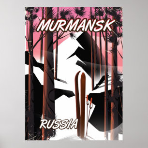 Murmansk Russian travel poster