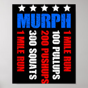 Murph 2021 memorial day workout patriotic wod Murp Poster