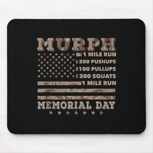 Murph 2021 Workout Challenge American Memorial Mouse Pad (Front)