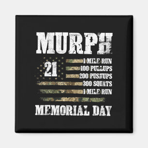 Murph 2023 memorial day workout patriotic hero wod magnet