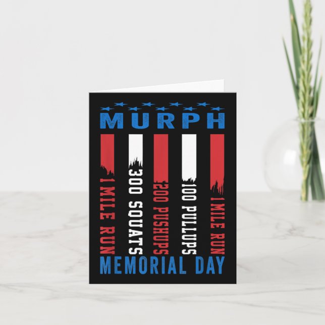 Murph Challenge American Memorial Day Workout Card (Front)
