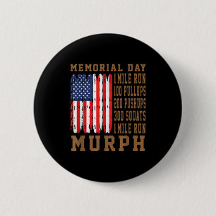 Murph challenge memorial day workout american Murp 6 Cm Round Badge