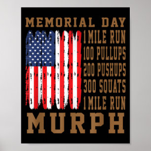 Murph challenge memorial day workout american Murp Poster