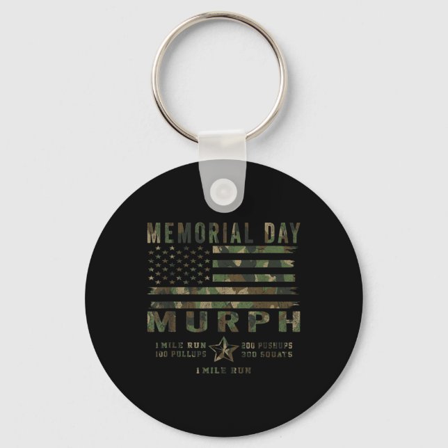 Murph Challenge Memorial Day Workout Gym Us Key Ring (Front)
