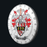 Murphy Coat of Arms Dartboard<br><div class="desc">Get your Murphy surname family crest or coat of arms printed on all these inexpensive gifts.  Irish Murphy Family Crest and Murphy Coat of Arms</div>