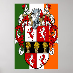 Murphy Coat of Arms Irish Flag Print