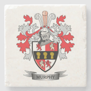 Murphy Coat of Arms Stone Coaster