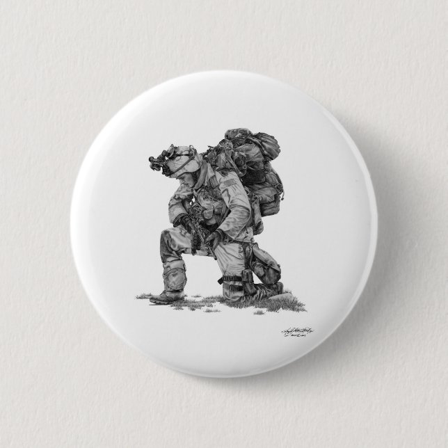 Murphy Elliott-Praying Soldier 6 Cm Round Badge (Front)