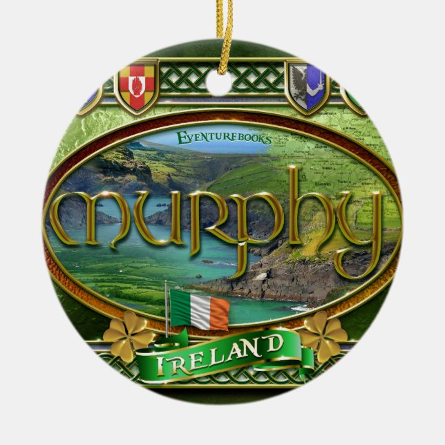 Murphy Family Banner Ceramic Tree Decoration (Front)