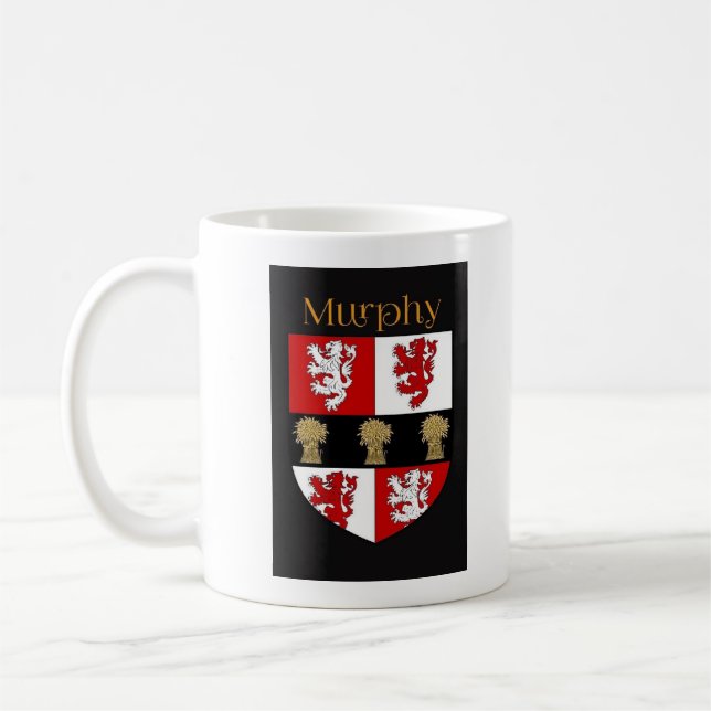 Murphy Family Crest Coffee Mug (Left)