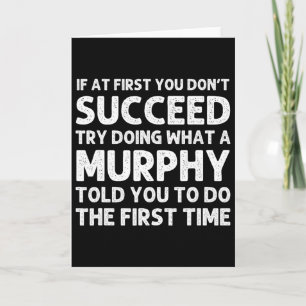 Murphy Funny Surname Family Tree Birthday Reunion Card