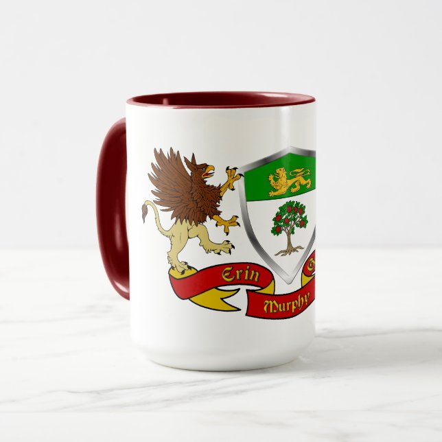 Murphy Irish Coat of Arms Shield Combo Mug (Front Left)