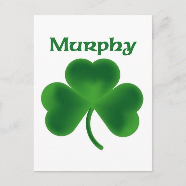 Murphy Shamrock Postcard (Front)