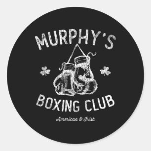 Murphy's Boxing Club - American Irish Boxer Classic Round Sticker