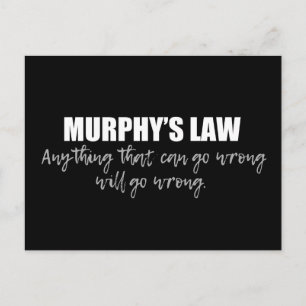 Murphy's Law Postcard