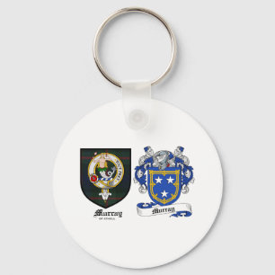 Murray Clan Crest & Murray Coat of Arms Key Ring