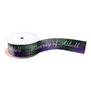 Murray of Atholl clan Plaid Scottish kilt tartan Satin Ribbon