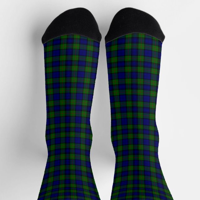Murray tartan blue green plaid socks (Top)