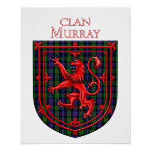 Murray Tartan Scottish Plaid Lion Rampant Poster