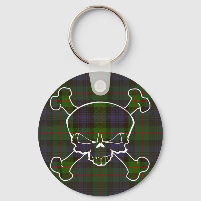 Murray Tartan Skull No Banner Key Ring (Front)