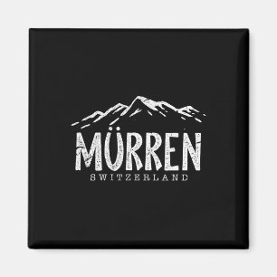 Murren Switzerland Mountains Swiss Skier Skiing Di Magnet