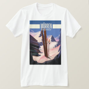 Murren Switzerland ski poster art print. T-Shirt