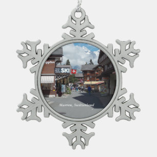 Murren, Switzerland Snowflake Ornament 1