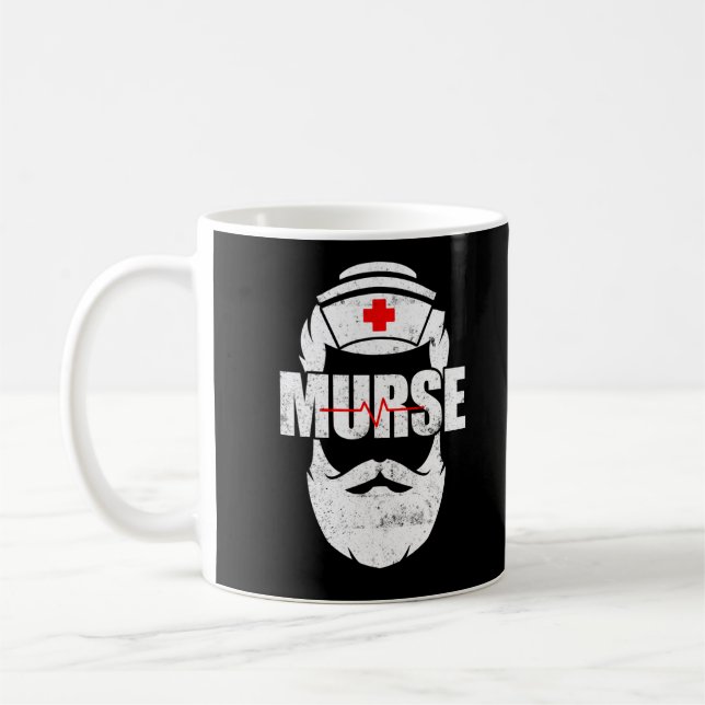 Murse Funny Murse Male Nurse Man Coffee Mug (Left)