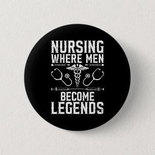 Murse male nurse student man nurses murse rn 6 cm round badge