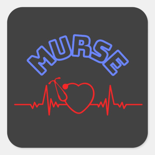 Murse Man Nurse men nurse male nurse Square Sticker (Front)