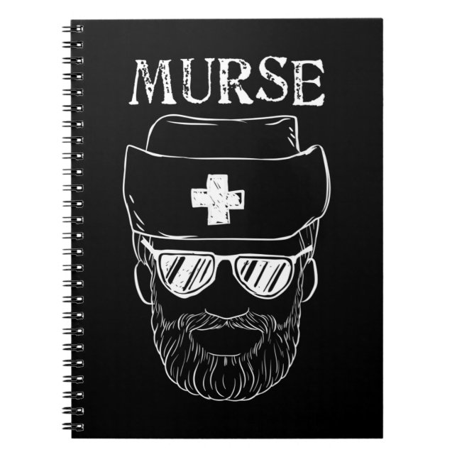 Murse Nurse Man Funny Tshirt gift for Male Nurse M Notebook (Front)