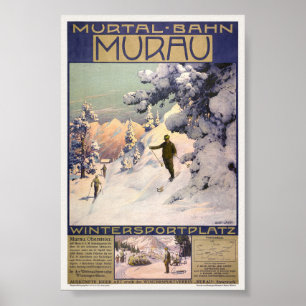 Murtalbahn Murau Austria Vintage Poster 1907