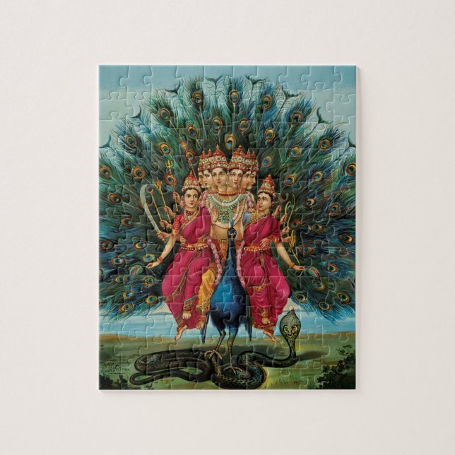 Murugan Kartikeyan Skanda Subrahmanyan Hindu Deity Jigsaw Puzzle (Vertical)