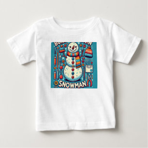 Murugi Baby Haven Snowman Baby Fine Jersey T-Shirt