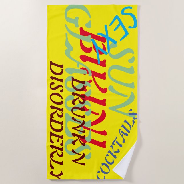 Murugi Beach & Pool Funky   Beach Towel (Front)